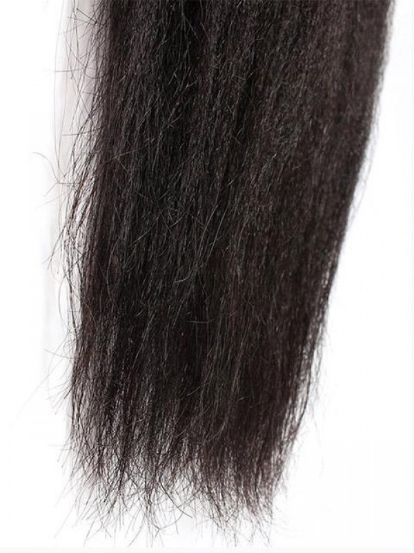 24" Kinky Straight 100% Brazilian Remy Human Hair Extension