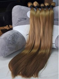 24" Synthetic Fiber Silk Straight Hair Weft Bundles Extension for Women