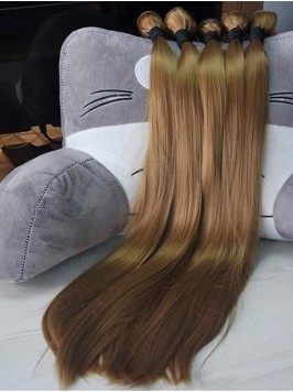 24" Synthetic Fiber Silk Straight Hair Weft B...