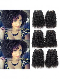 3 Bundles 100% Real Human Hair Weft Extensions Jerry Curl Weft Extensions