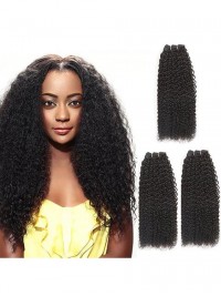 3 Bundles Medium Afro Kinkys Curly Hair Weft Extensions for Black Women