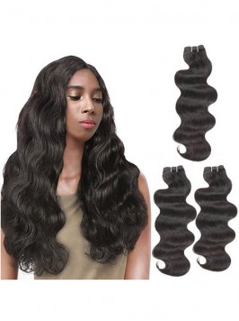 3 Bundles of Short Body Wave Hair Extensions for B...
