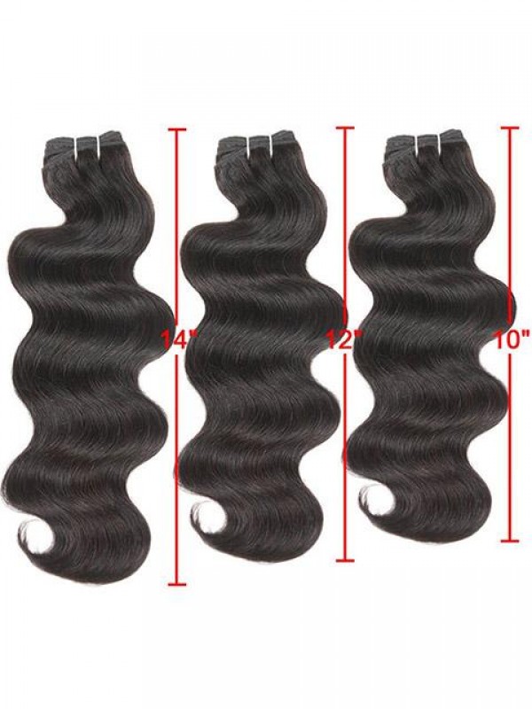 3 Bundles of Short Body Wave Hair Extensions for Black Women