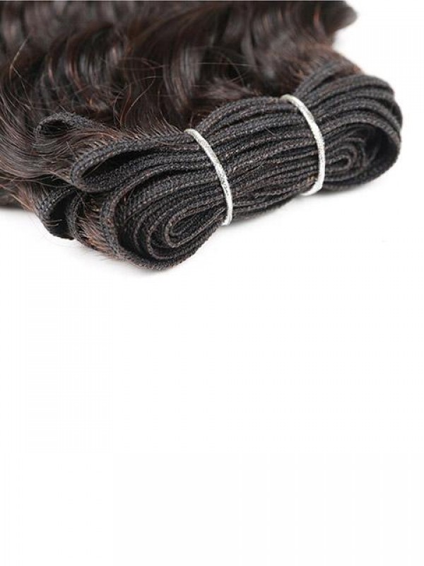 3 Bundles Short Deep Wave Human Hair Weft Hair Extensions