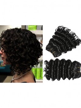 Deep Wave 2 Bundles Hair Extensions Curly Syntheti...