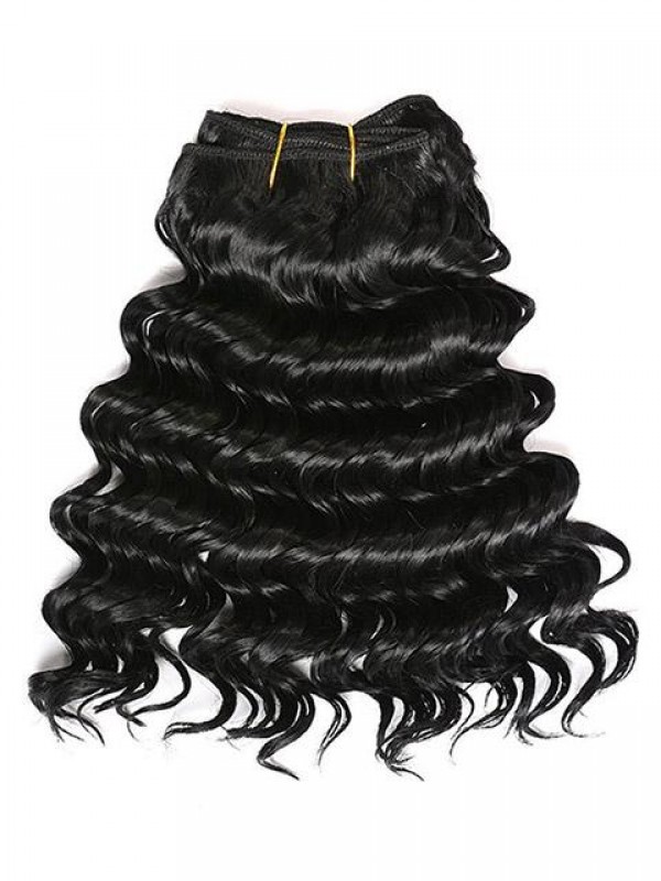 Deep Wave 2 Bundles Hair Extensions Curly Synthetic Hair Wefts