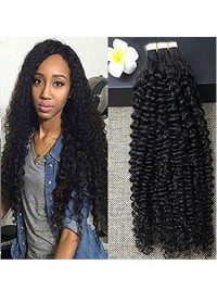 18" 50gram 20 Pcs Per Package Curly Tape in Skin Weft Hair Extensions