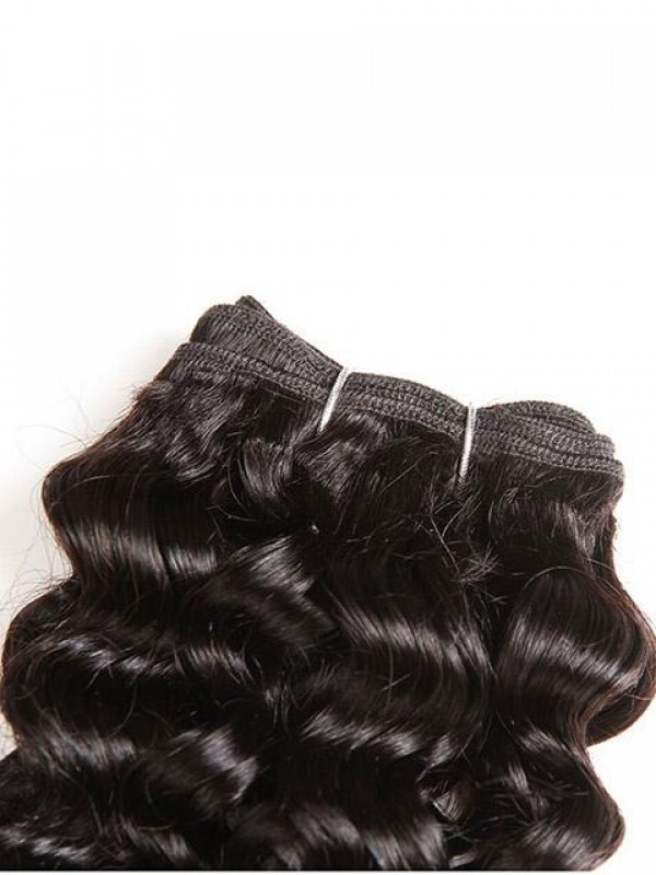 Sleek 4 Bundles Long Jerry Curl Weave Human Hair Extensions