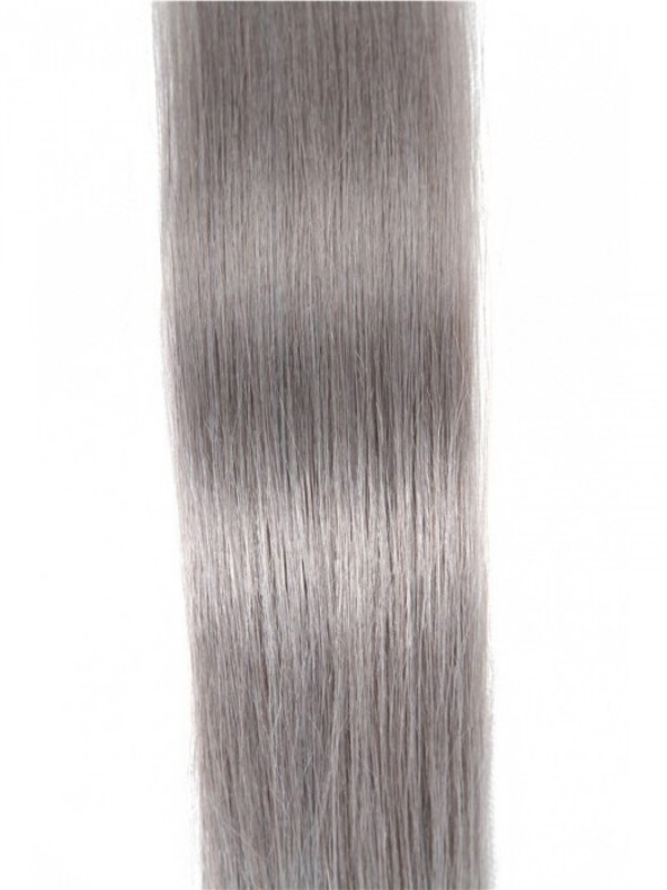 20pcs 50g Straight Tape In Hair Extensions Grey 100% Virgin Hair