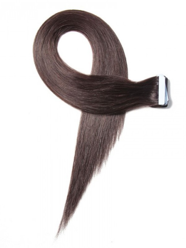 20pcs 50g Straight Tape In Hair Extensions Natural Black 100% Virgin Hair
