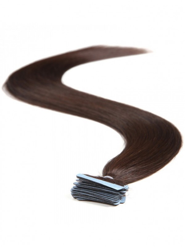 20pcs 50g Straight Tape In Hair ExtensionsDark Brown 100% Virgin Hair