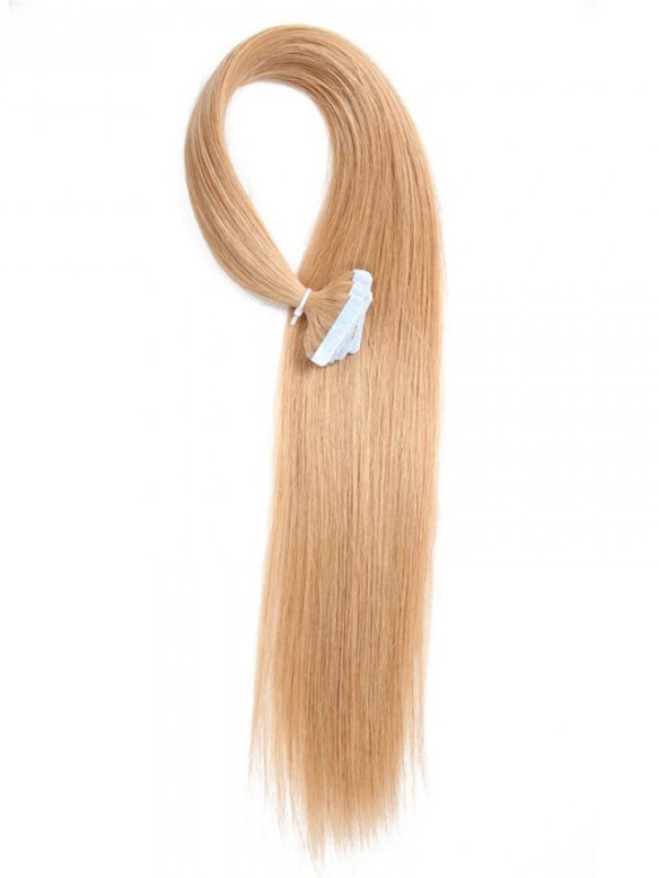 20pcs 50g Strawberry Blonde Straight Tape In Hair Extensions