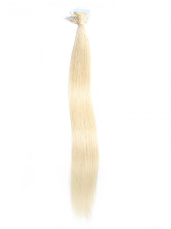 20pcs 50g Platium Blonde Straight Tape In Hair Extensions