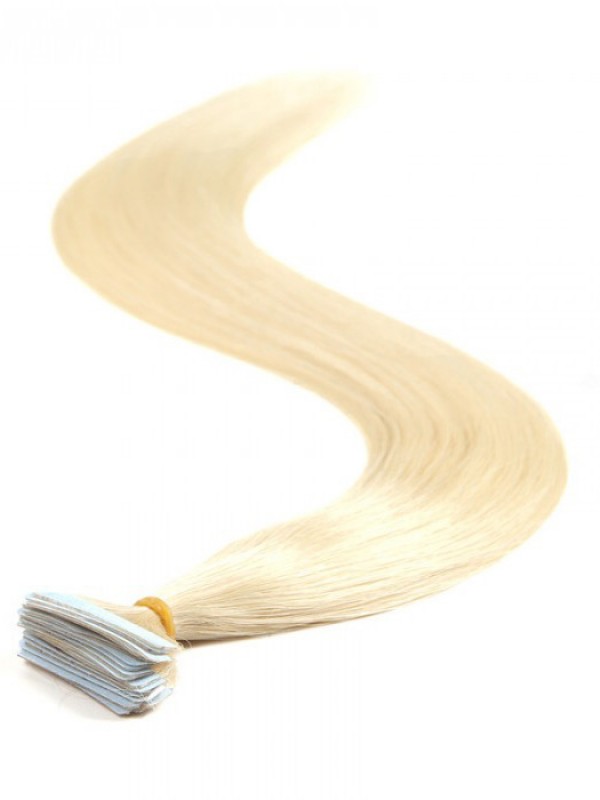 20pcs 50g Platium Blonde Straight Tape In Hair Extensions
