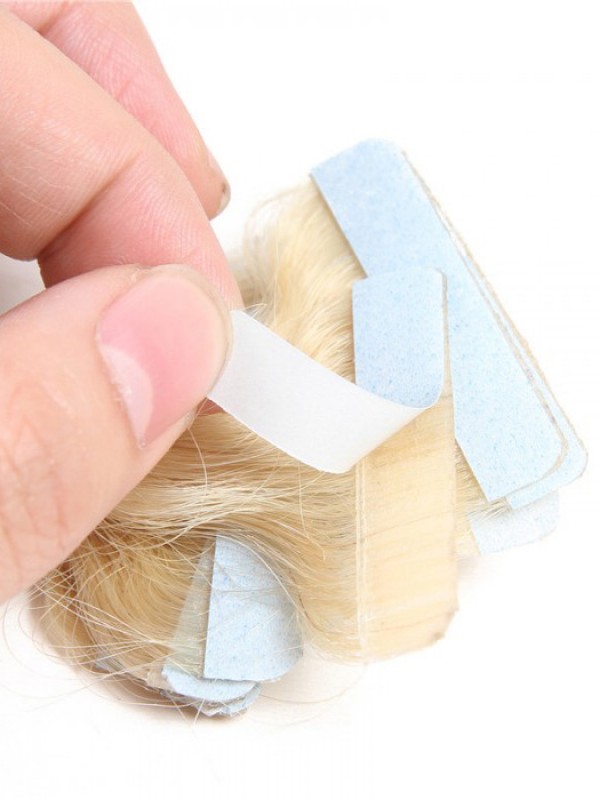 20pcs 50g Platium Blonde Straight Tape In Hair Extensions