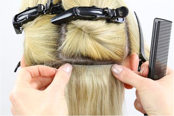 *Now Is The Time To Apply The Glue To Your Hair Weft.